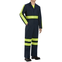 Red Kap Men's Enhanced Visibility Action Back Coverall - CT10EN