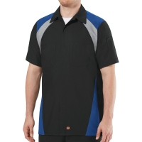 Red Kap Men's Tri-Color Short Sleeve Shop Shirt - SY28