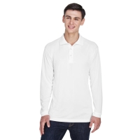 UltraClub Adult Cool &amp; Dry Sport Long-Sleeve Polo