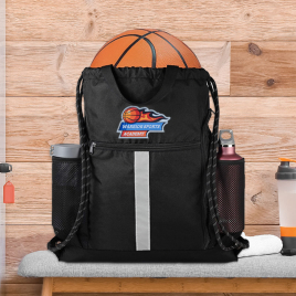Drawstring Sports Backpack Bags With Bottle Holders