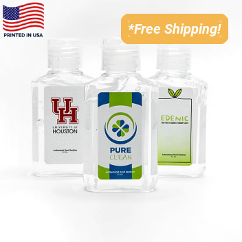 2 Oz Full Color Label Promotional Hand Sanitizers