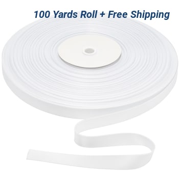 3/4 Inch White Sublimation Lanyard Rolls - 100 Yards/roll
