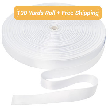 1 Inch White Sublimation Lanyard Rolls - 100 Yards/roll