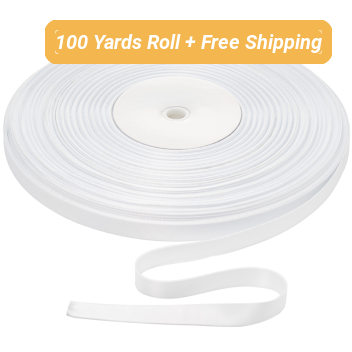5/8 Inch White Sublimation Lanyard Rolls - 100 Yards/roll