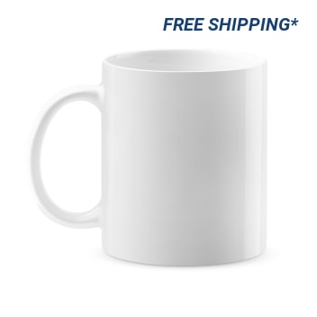 11oz White Ceramic Sublimation Coffee Mugs - Blank