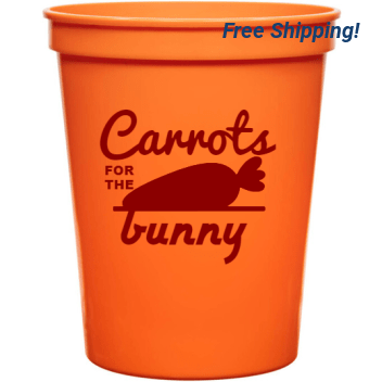 Holidays & Special Events Carrots Forthe Bunny 16oz Stadium Cups Style 133646