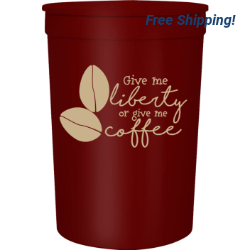 Political Give Me Liberty Or Coffee 16oz Stadium Cups Style 122633
