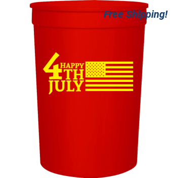 Independence Day Happy 4 Th July 16oz Stadium Cups Style 119560