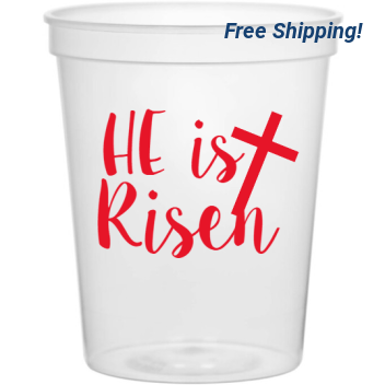 Holidays & Special Events He Is Risen 16oz Stadium Cups Style 133283