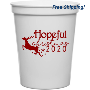 Holiday Hopeful Christmas 2 16oz Stadium Cups Style 127401