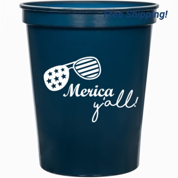 Independence Day Merica Yall 16oz Stadium Cups Style 137125