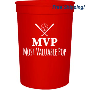 Happy Fathers Day Mvp Most Valuable Pop 16oz Stadium Cups Style 107697