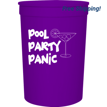 Pool Party Poolpartypanic 16oz Stadium Cups Style 107251