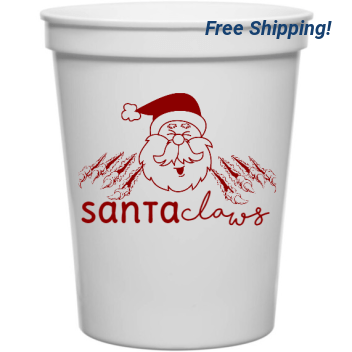 Holiday Santa Claws 16oz Stadium Cups Style 127390