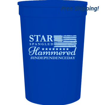 Independence Day Star S G L Hammered Independenceday 16oz Stadium Cups Style 119353