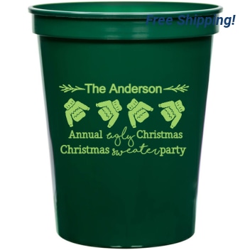 Holiday The Anderson Annual Christmas Ugly Party Sweater 16oz Stadium Cups Style 127388