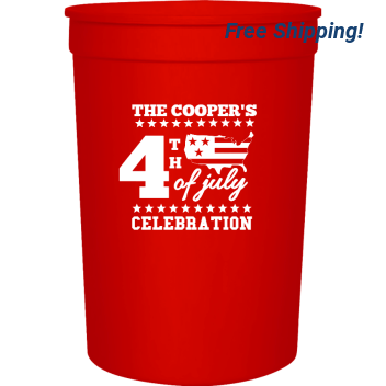 Independence Day The Coopers 4 Th Of July Celebration 16oz Stadium Cups Style 119350