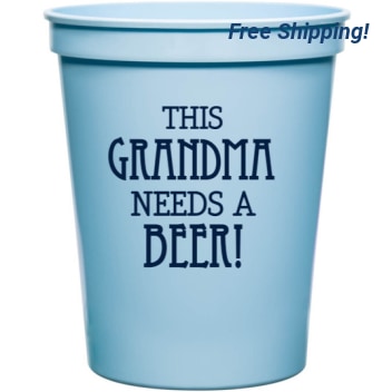 Holidays & Special Events This Grandma Needs Beer 16oz Stadium Cups Style 133885