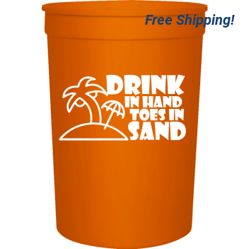 Holidays Thomas Megan Drink In Hand Toes Sand 16oz Stadium Cups Style 122591