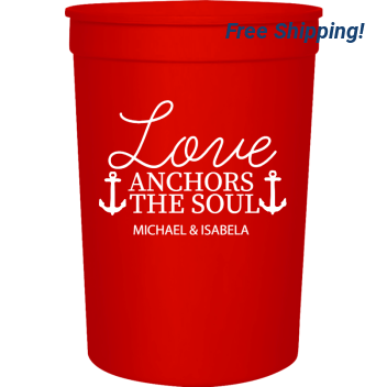 Wedding Thomas Megan Love Anchors The Soul Michael Isabela 16oz Stadium Cups Style 122590