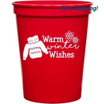 Holiday Warm Winter Wishes 16oz Stadium Cups Style 127774
