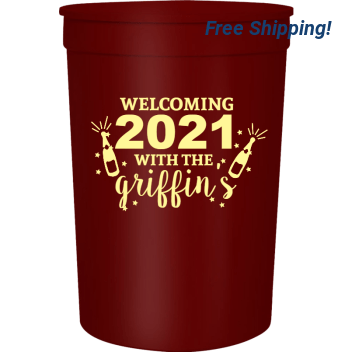 Holiday Welcoming 2021 With The Griffins 16oz Stadium Cups Style 126814
