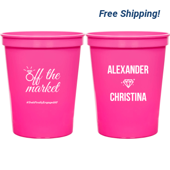 Personalized Off The Market Engagement Stadium Cups