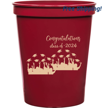 Graduation Class Of 2024 - 16oz Stadium Cups Style 133410