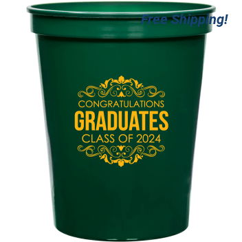 Graduation Congratulations Graduates Class Of 2024 16oz Stadium Cups Style 127368