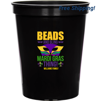 Beads And Bling Madi Gras Thing Mardi 16oz Stadium Cups Style 170326