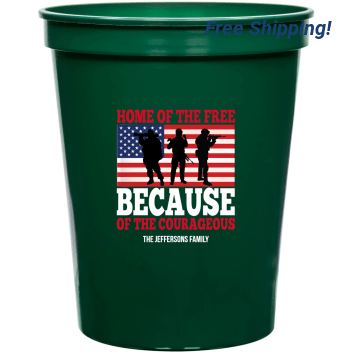 Home Of The Free Because Of The Courageous 16oz Stadium Cups Style 173029