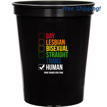 Gay Lesbian Bisexual Straight Trans Human 16oz Stadium Cups Style 173525