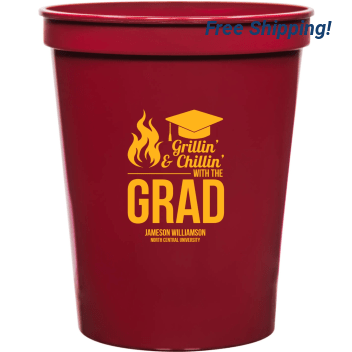 Grillin And Chillin With The Grad 16oz Stadium Cups Style 172716