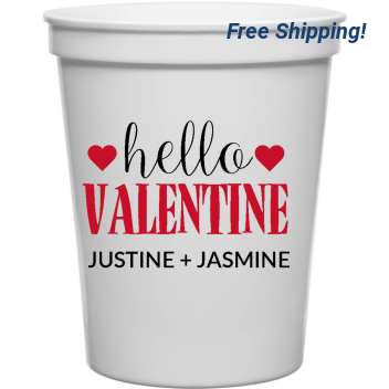 Hello Valentine Justine Jasmine 16oz Stadium Cups Style 169574