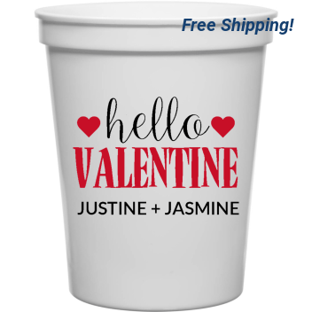Hello Valentine Justine Jasmine 16oz Stadium Cups Style 169574