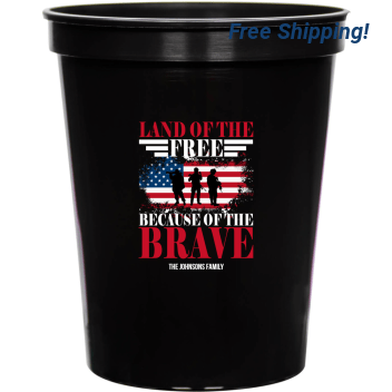 Land Of The Free Because Of The Brave 16oz Stadium Cups Style 172833
