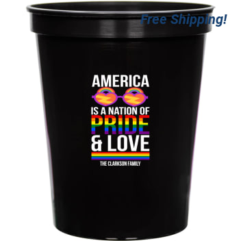America Is Nation Pride And Love Of 16oz Stadium Cups Style 173244