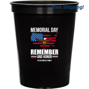 Memorial Day Remember And Honor 16oz Stadium Cups Style 172770