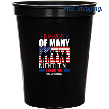 In Memory Of Many In Honor Of All Thank You 16oz Stadium Cups Style 173085