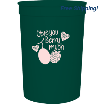 Wedding Olive You Berry Much 16oz Stadium Cups Style 101510