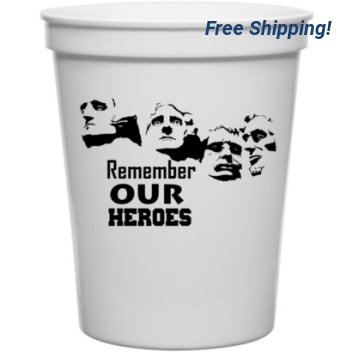 Memorial Day Remember Heroes Our 16oz Stadium Cups Style 135402