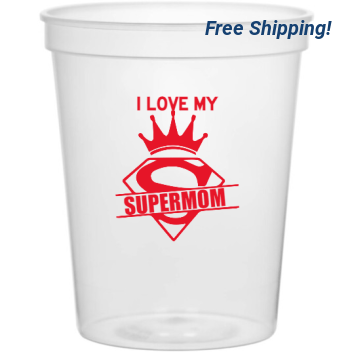 Holidays & Special Events Supermom Love My 16oz Stadium Cups Style 133878