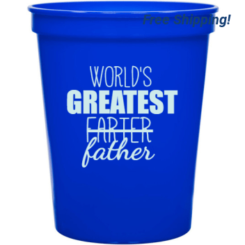 Holidays & Special Events Worlds Greatest Farter Father 16oz Stadium Cups Style 135162