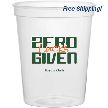 Holidays & Special Events Zero Lucks Given 16oz Stadium Cups Style 158537