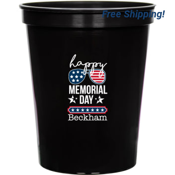 Happy Memorial Day 16oz Stadium Cups Style 173015