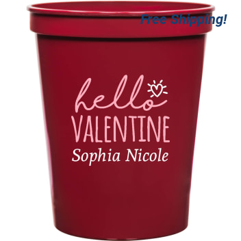 Hello Valentine Sohpia Nicole 16oz Stadium Cups Style 169476