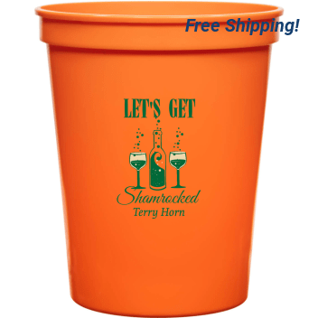 Let's Get Shamrocked Terry Horn 16oz Stadium Cups Style 170069