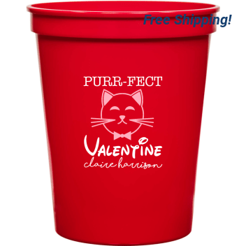 Purrfect Valentine Claire Harrison 16oz Stadium Cups Style 169601
