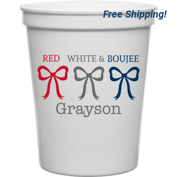 Red White Boujee 16oz Stadium Cups Style 172449