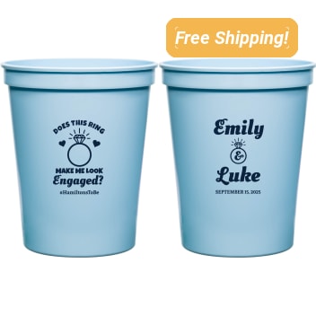 Custom Does This Ring Make Me Look Engaged Stadium Cups